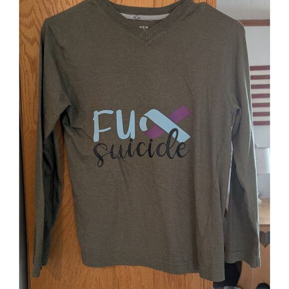 💧Women's Medium AGS Ideas Suicide Long Sleeve Tee - Picture 1 of 5